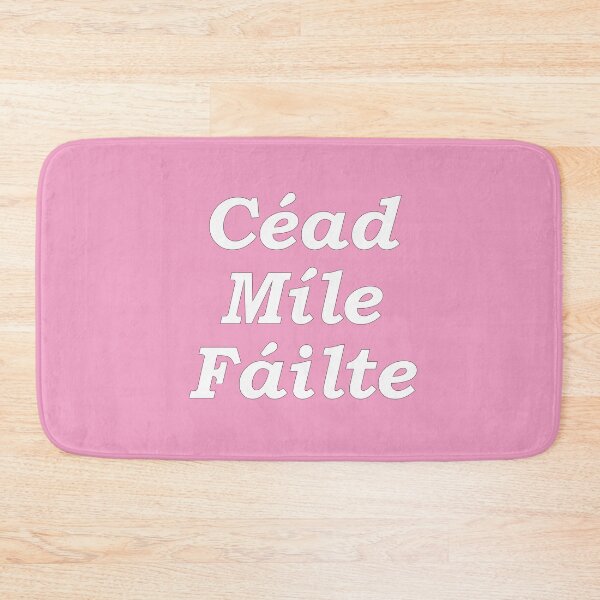 Item preview, 'Ceud Míle Fáilte' pink pastel Scottish Gaelic translation  'One hundred thousand welcomes' designed and sold by Mamaidh Made.