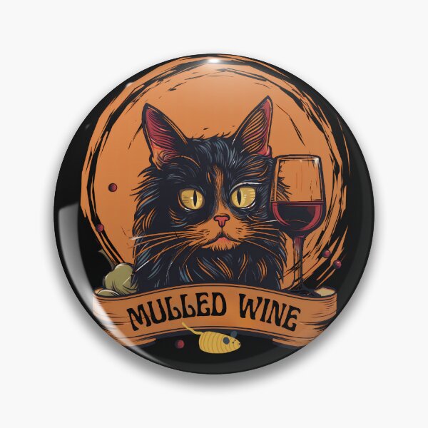 Item preview, Funny Cat Mulled Wine Christmas Festive Fall Autumn Design  designed and sold by MTJ-Mushrooms.