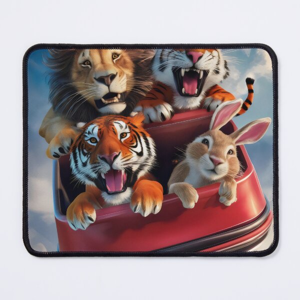 Item preview, Animals on a rollercoaster. designed and sold by MyHappyArtShop.