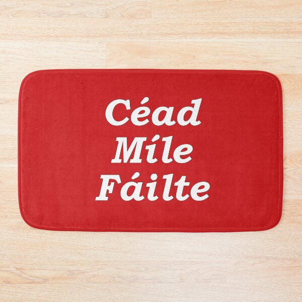 Item preview, 'Ceud Míle Fáilte' red Scottish Gaelic translation  'One hundred thousand welcomes' designed and sold by Mamaidh Made.