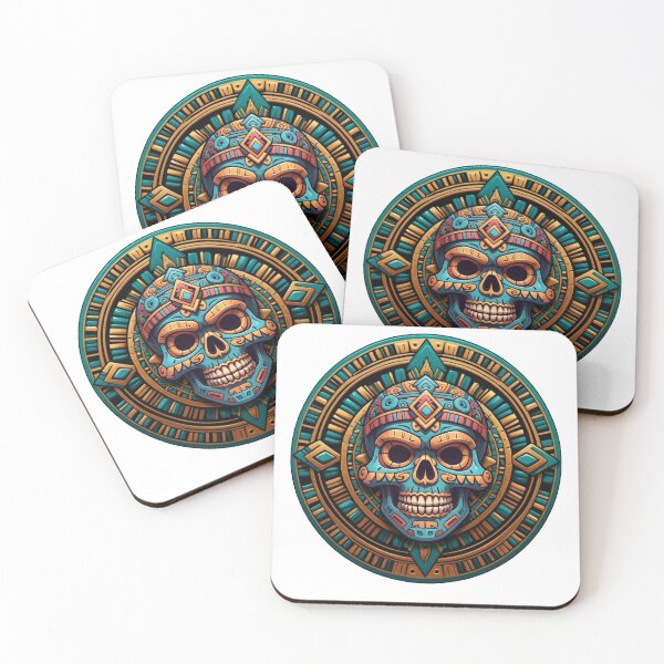 Item preview, Aztec skull designed and sold by RushHourDesign.