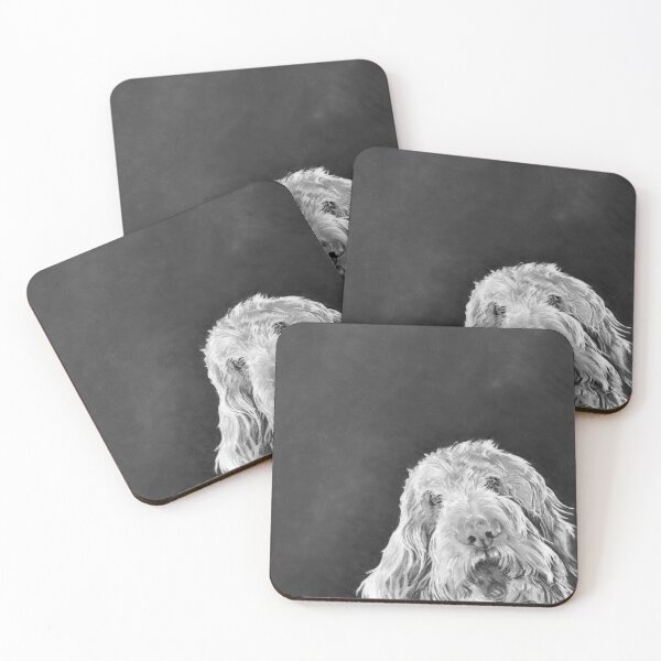 Item preview, Portrait of Italian Spinone in black and White designed and sold by Amanda Roussos.