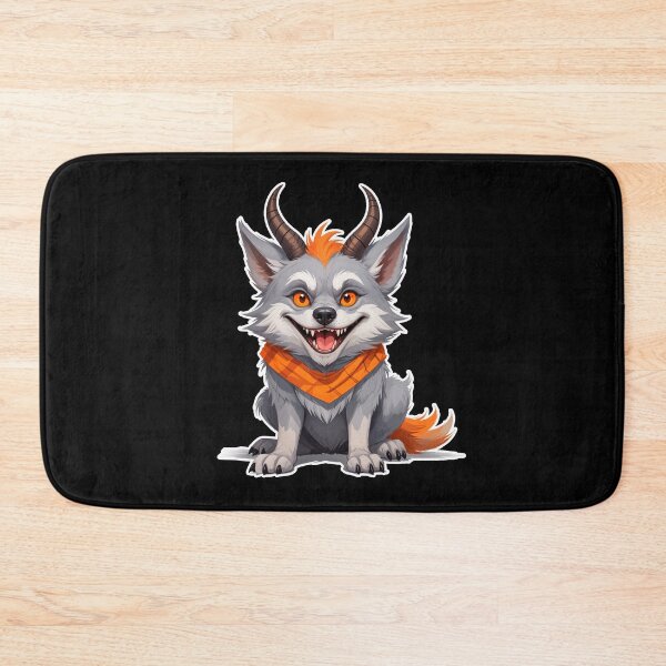 Item preview, A Cute And Mischievous Wolf-Like Creature With Horns And Sharp Teeth designed and sold by Adelberton.