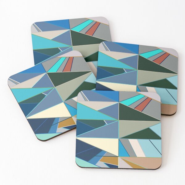 Item preview, Modern Geometric Abstract, Turquoise and Neutrals designed and sold by Marymarice.