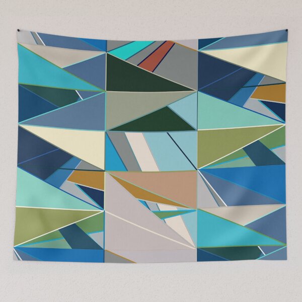 Item preview, Modern Geometric Abstract, Turquoise and Neutrals designed and sold by Marymarice.