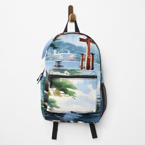 Item preview, Miyajima Island: Midday Watercolor with Iconic Torii designed and sold by LSVart.