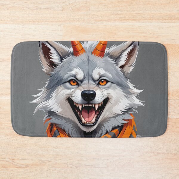 Item preview, A Mischievous Wolf-Like Creature With Horns And Sharp Teeth designed and sold by Adelberton.
