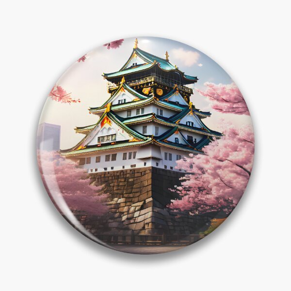 Item preview, Osaka Castle: Watercolor Cherry Blossom Splendor designed and sold by LSVart.