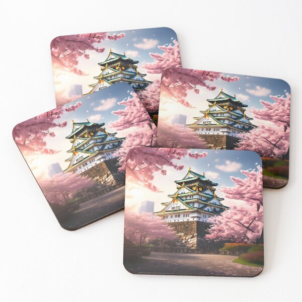 Item preview, Osaka Castle: Watercolor Cherry Blossom Splendor designed and sold by LSVart.