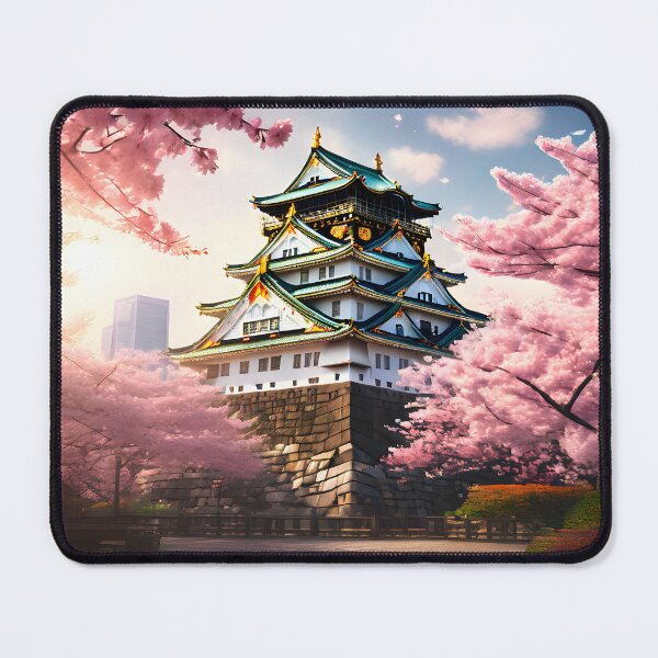 Item preview, Osaka Castle: Watercolor Cherry Blossom Splendor designed and sold by LSVart.