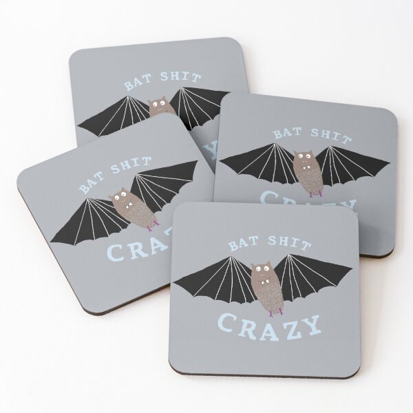 Item preview, Bat Shit Crazy! Funny Bat Art by Illustrator Carla Daly designed and sold by Carla Daly.
