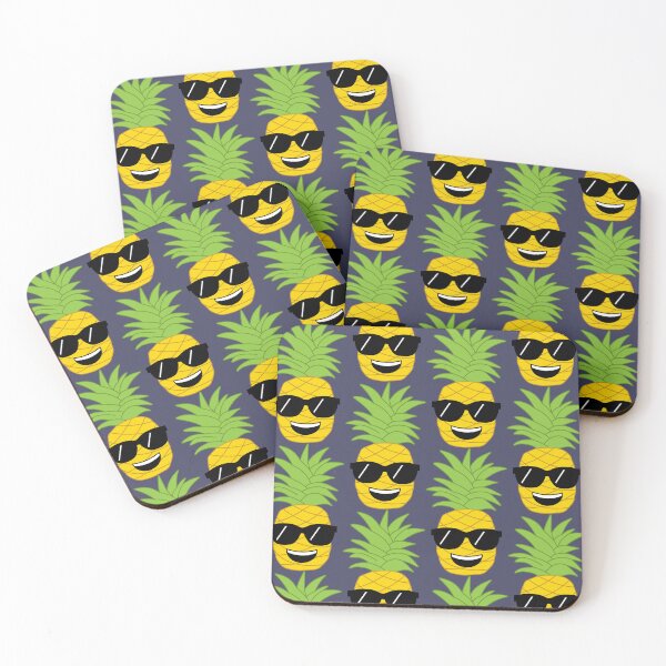 Item preview, Cute Pineapple Wearing Sunglasses Pattern designed and sold by HotHibiscus.