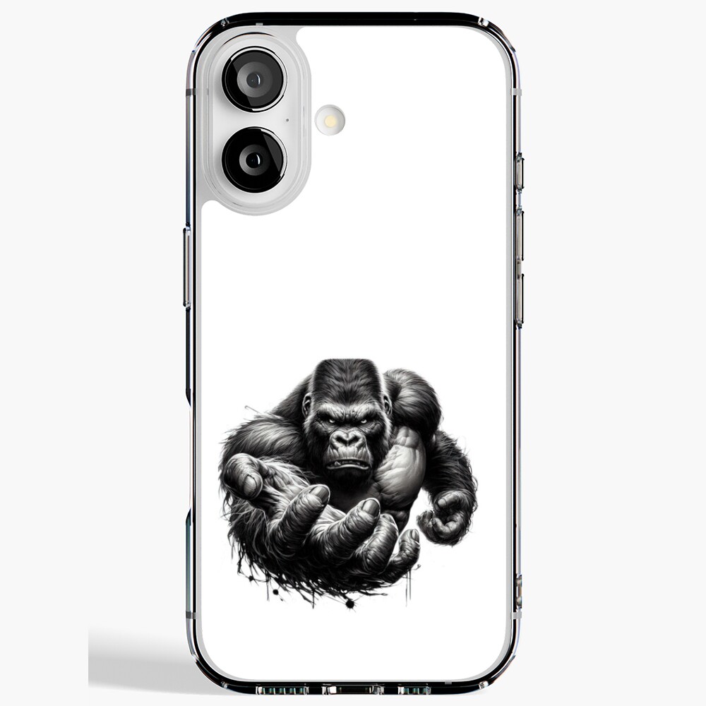 gorilla black and white sketch tattoo Sticker