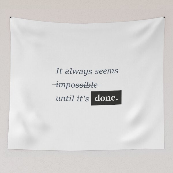 Item preview, Siempre parece imposible hasta que se hace. designed and sold by MarieBlly.