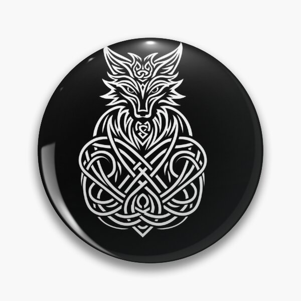 Artikelvorschau, Stammes keltischer nordischer Knoten: Majestätischer Fuchs und Wolf Tribal Celtic Norse Knot: Majestic Fox entworfen und verkauft von Reichcorp.