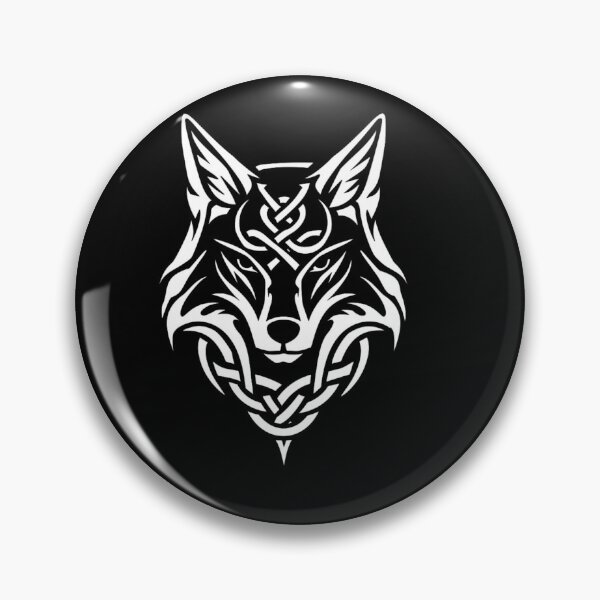 Artikelvorschau, Stammes keltischer nordischer Knoten: Majestätischer Fuchs und Wolf Tribal Celtic Norse Knot: Majestic Fox entworfen und verkauft von Reichcorp.