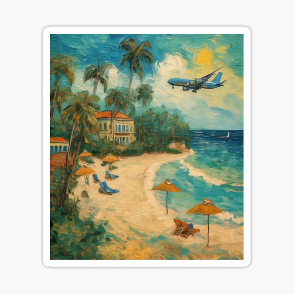 Artikel-Vorschau von „Tropisches Paradies: Strand, Luxushotel und Segelflugzeug“, designt und verkauft von Artisticanvas.