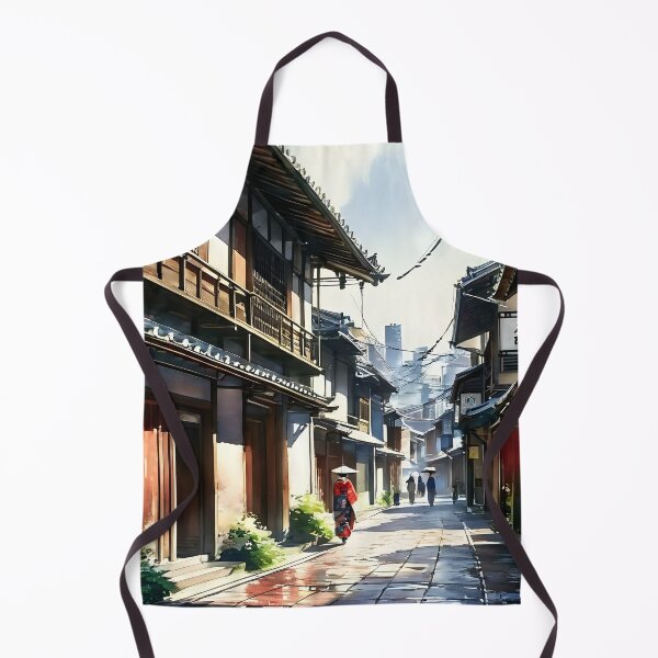 Item preview, Geisha Strolling in Gion: Watercolor Elegance designed and sold by LSVart.
