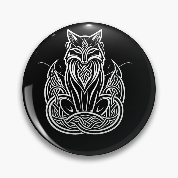 Artikelvorschau, Stammes keltischer nordischer Knoten: Majestätischer Fuchs und Wolf Tribal Celtic Norse Knot: Majestic Fox entworfen und verkauft von Reichcorp.