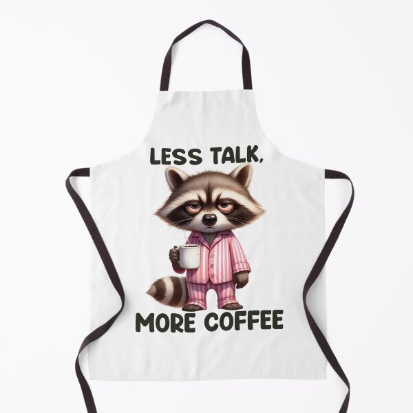 Item preview, Less Talk, More Coffee. Raccoon designed and sold by BanShopDG.