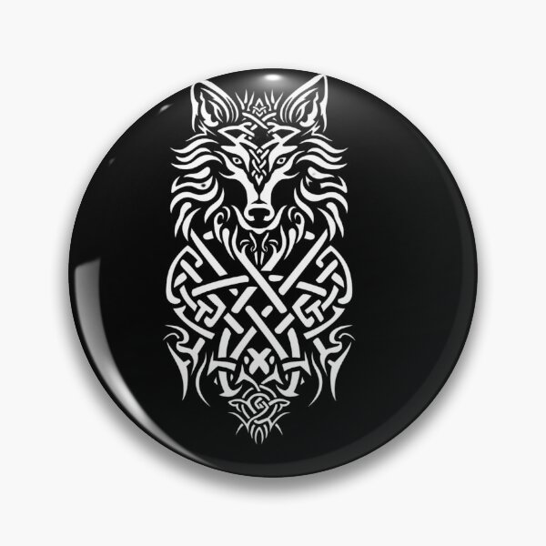 Artikelvorschau, Stammes keltischer nordischer Knoten: Majestätischer Fuchs und Wolf Tribal Celtic Norse Knot: Majestic Fox entworfen und verkauft von Reichcorp.