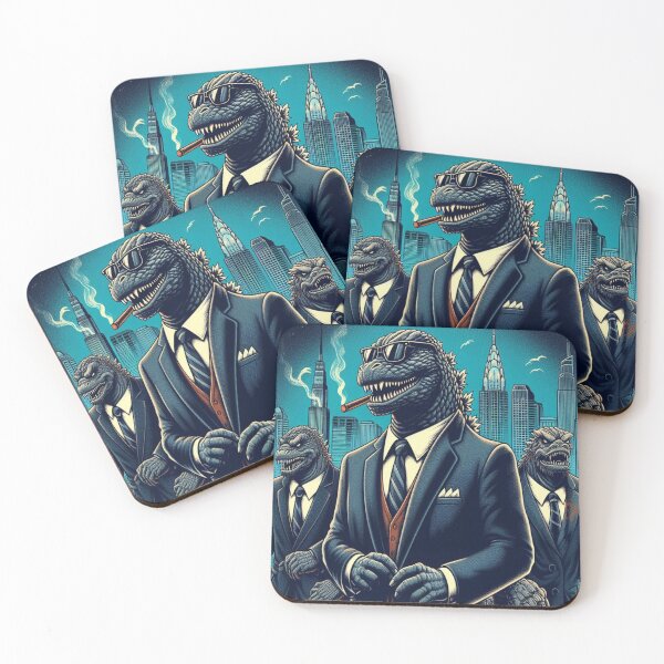 Item preview, Dapper Dinosaur Businessmen Art	 designed and sold by jasonritchiez.