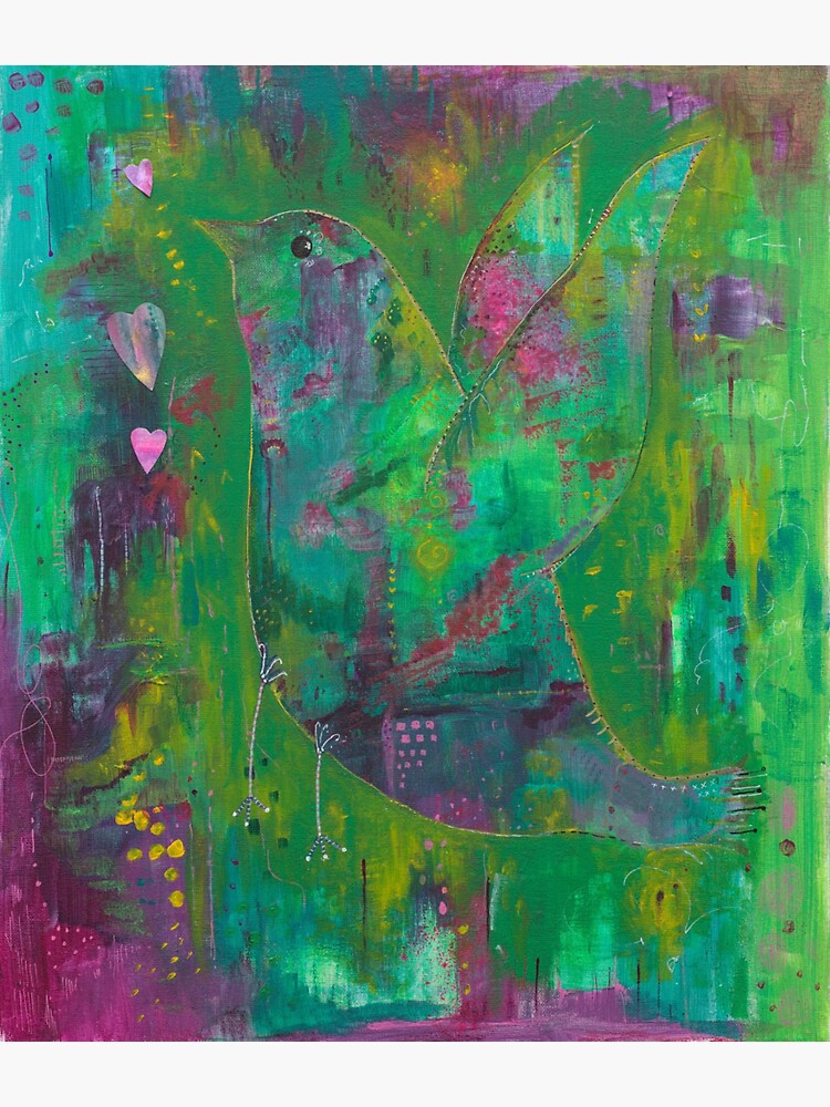 Thumbnail 3 of 3, Sticker, Abstract Bird Art designed and sold by StarBlossom74.