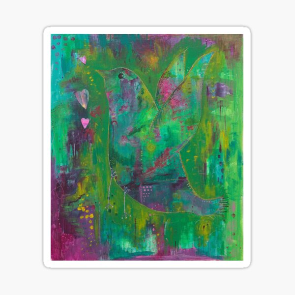Abstract Bird Art Sticker