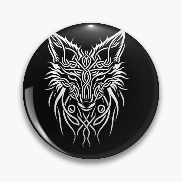 Artikelvorschau, Stammes keltischer nordischer Knoten: Majestätischer Fuchs und Wolf Tribal Celtic Norse Knot: Majestic Fox entworfen und verkauft von Reichcorp.