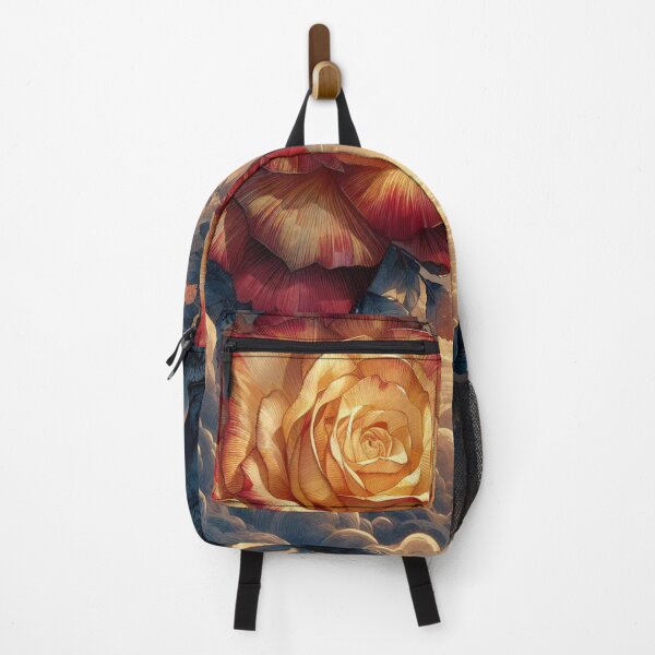 Item preview, Majestic Sunset with Blindfolded Woman and Giant Rose designed and sold by traversmur.