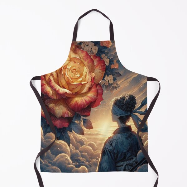 Item preview, Majestic Sunset with Blindfolded Woman and Giant Rose designed and sold by traversmur.