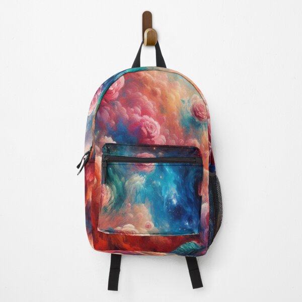 Item preview, Dreamy Landscape with Man Amidst Cosmic Roses designed and sold by traversmur.