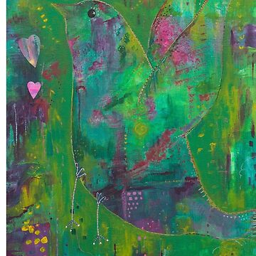 Artwork thumbnail, Abstract Bird Art by Sarah Bowden