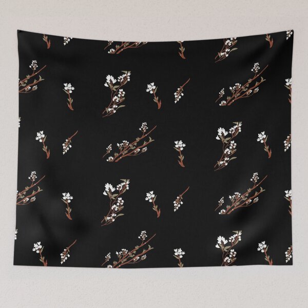 Item preview, Floral Botanicals- White flowers in a woodden branch designed and sold by Aesthetica-1.