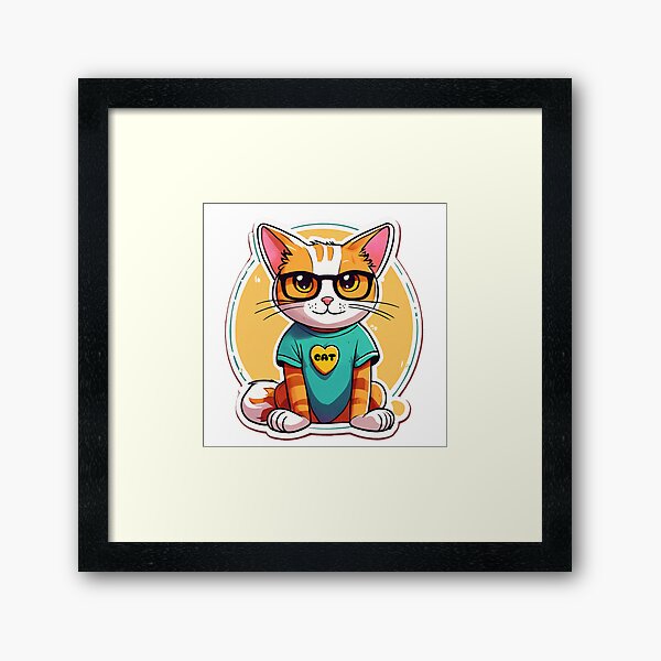 Item preview, Cat Wearing Glasses designed and sold by Subhankar Mandal.