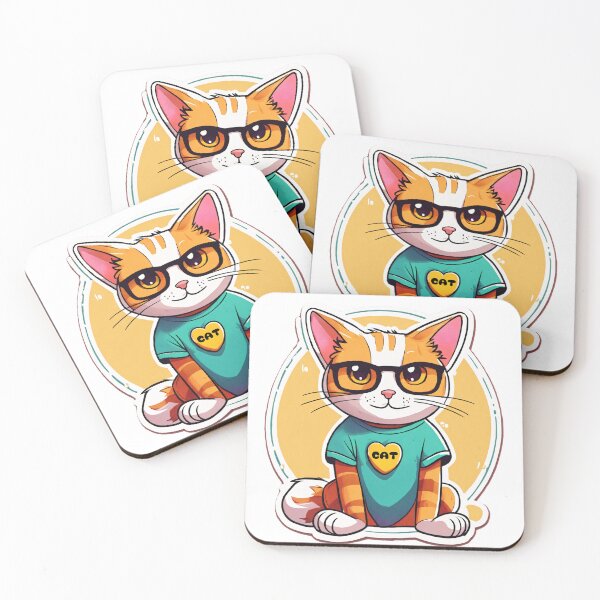 Item preview, Cat Wearing Glasses designed and sold by Subhankar Mandal.