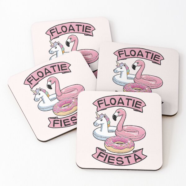 Item preview, Floatie Fiesta - Cute and funny Unicorn, Flamingo, and Donut Pool Float Design designed and sold by Unitepeople.