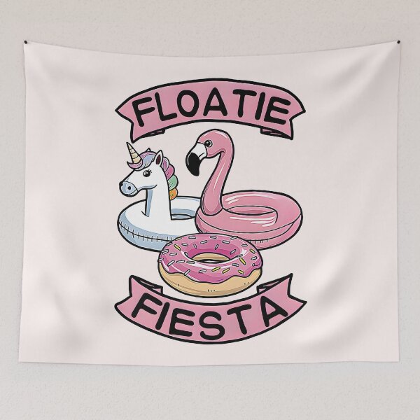 Item preview, Floatie Fiesta - Cute and funny Unicorn, Flamingo, and Donut Pool Float Design designed and sold by Unitepeople.