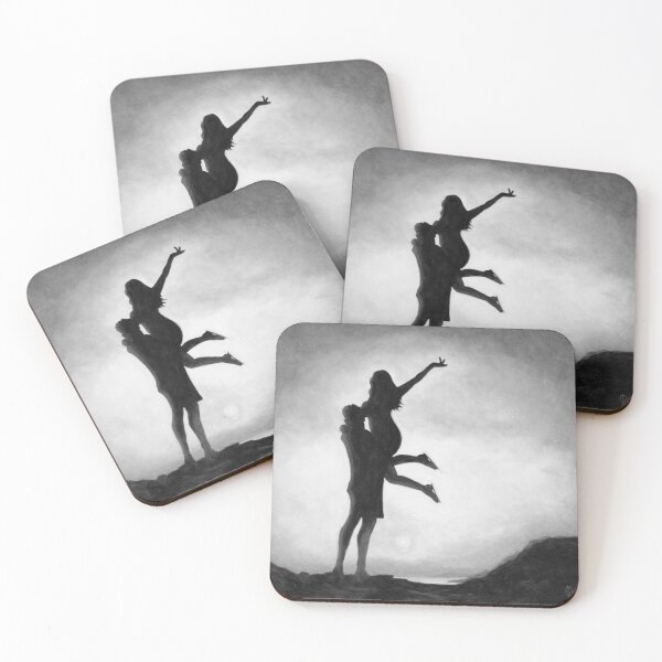 Item preview, Joyful Couple in Black and White designed and sold by Amanda Roussos.
