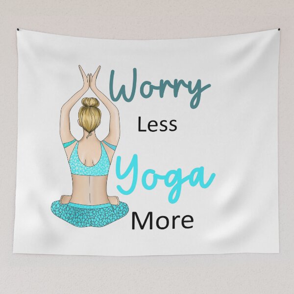 Item preview, Worry Less Yoga More designed and sold by Lori Winslow Designs.