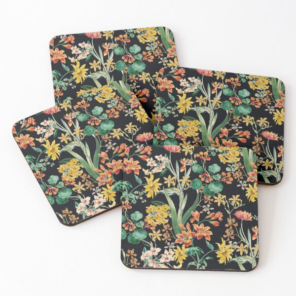 Item preview, Vintage Summer Botanical Orchid Flowers Black designed and sold by InovArtS.