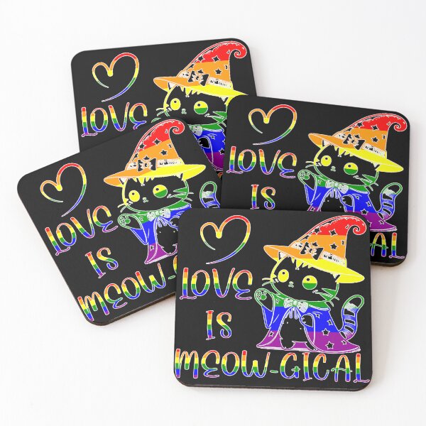 Item preview, Love is Meow-gical - Pride designed and sold by Fr0mtheMachine.
