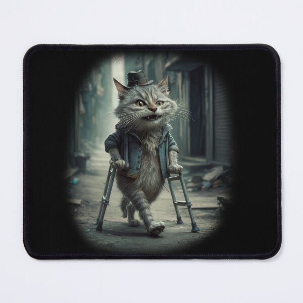 Item preview, The Cat leaning on crutches. designed and sold by Attic-Junk.