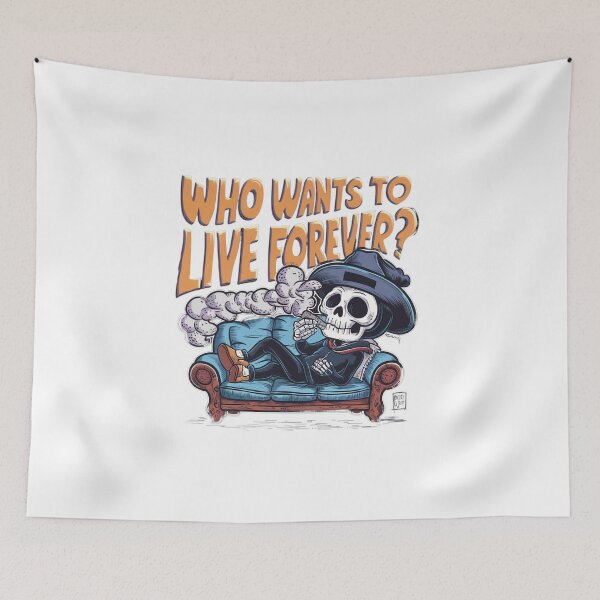 Item preview, WHO WANTS TO LIVE FOREVER LOGO designed and sold by abderrahmane-C.