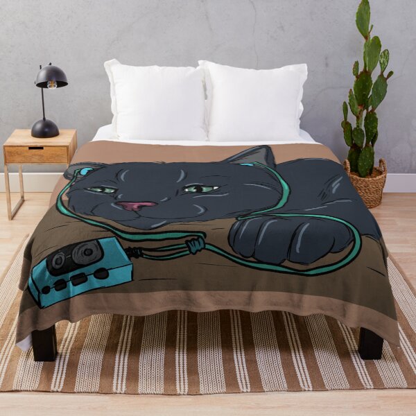 Item preview, Black cat with walkman designed and sold by Antiope33.