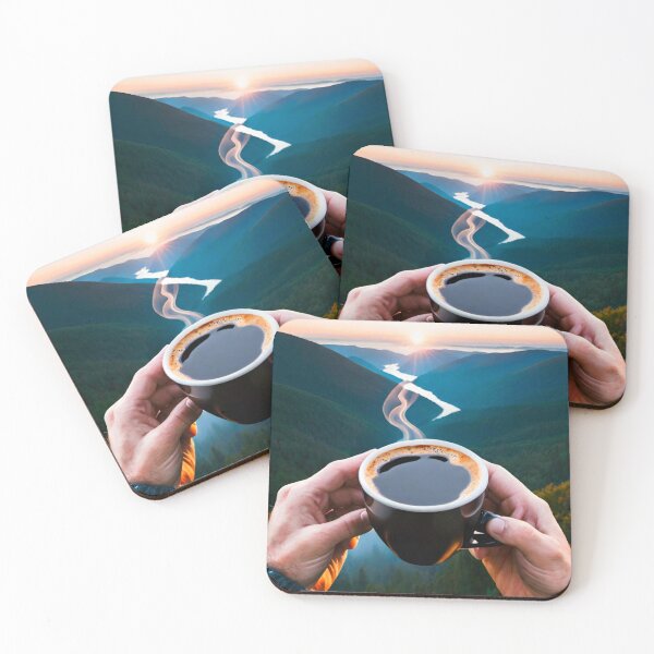 Item preview, Morning Brew with Mountain Sunrise designed and sold by GrizzlyCollective.