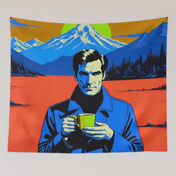 Item preview, Mountain Summit Coffee at Sunset designed and sold by GrizzlyCollective.