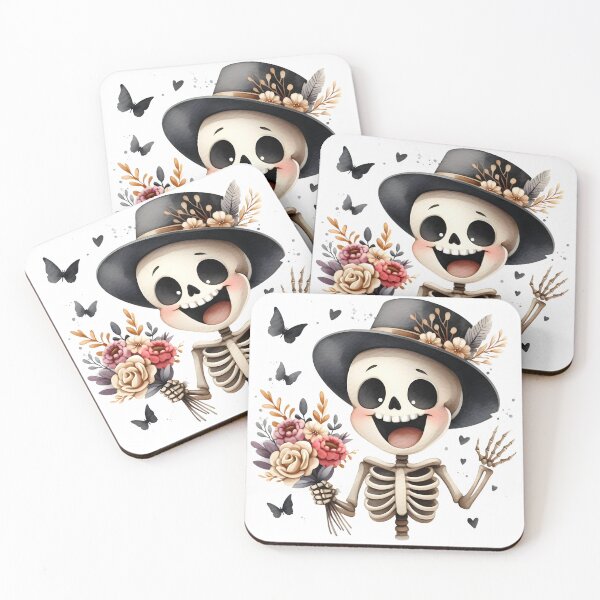 Item preview, Cheerful Skeleton with Flowers designed and sold by ManeeStore.