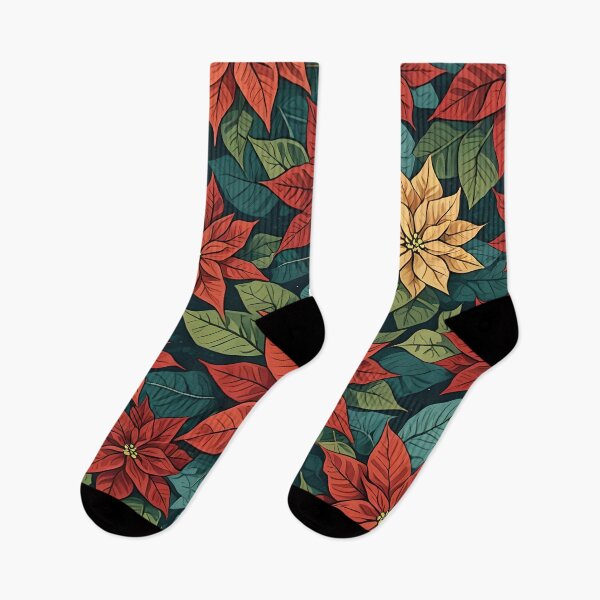 Item preview, Poinsettia Retro Style Abstract Art Complementary Colors 3 designed and sold by taiche.