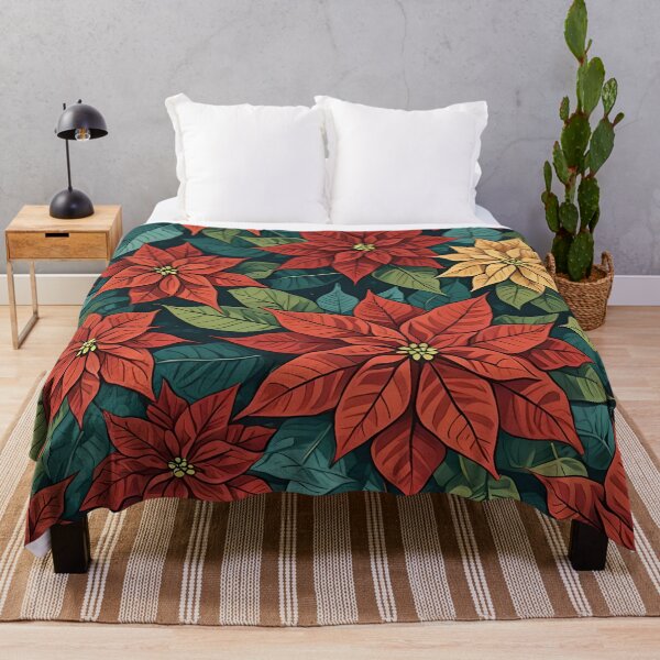Item preview, Poinsettia Retro Style Abstract Art Complementary Colors 3 designed and sold by taiche.
